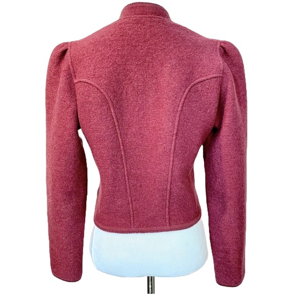 HOST PICK: EUC Geiger Tyrol vintage boiled wool rose jacket 38, US S - Picture 3 of 9
